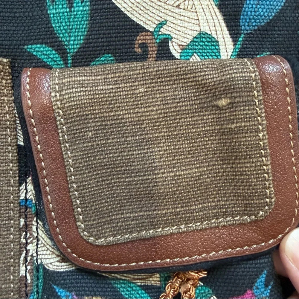 The Sak SAKROOTS Artist Circle Artillery Peace Nature Print Handbag Purse - Picture 9 of 12